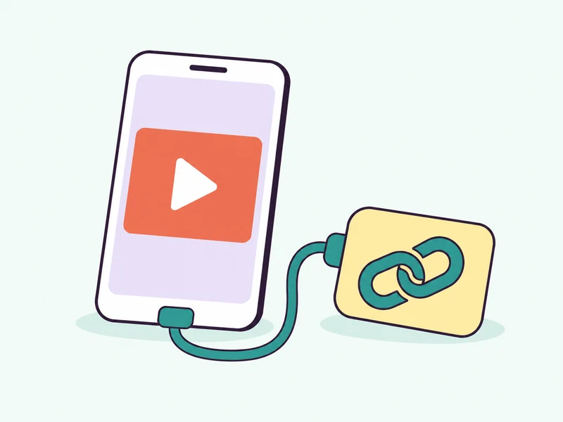 A video phone connected to a channel-link tag.